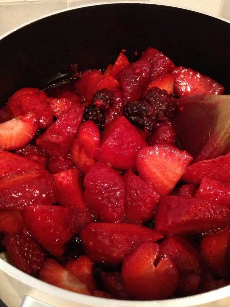 Summer berry compote